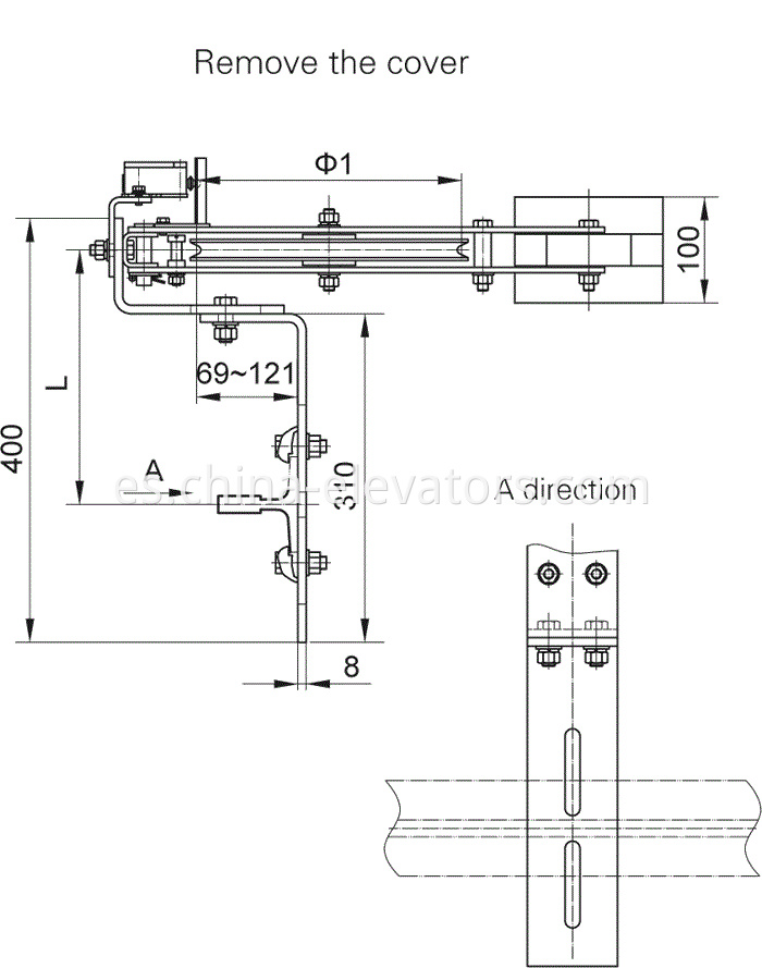 Reguladores de sobrevelocidad de ascensores MRL bidireccionales OSR-UD-WXS Bi-directional MRL Elevator Overspeed Governors OSR-UD-WXS